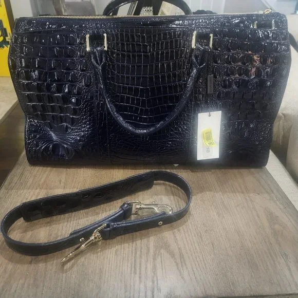 NWT Rare Color Authentic Blue Brahmin Genuine Leather Anywhere - Picture 4 of 11